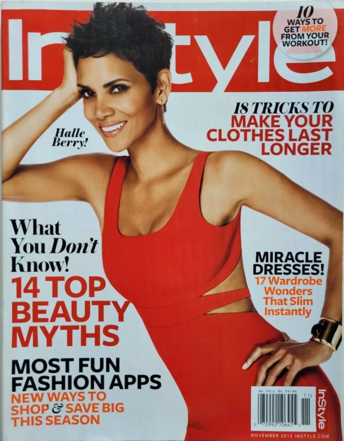 IN STYLE USA magazine side cover  November 2012