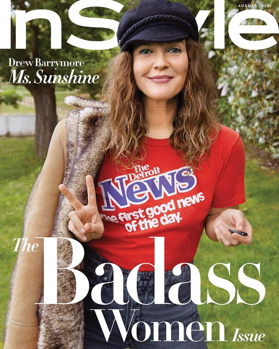 IN STYLE USA magazine side cover  August 2020