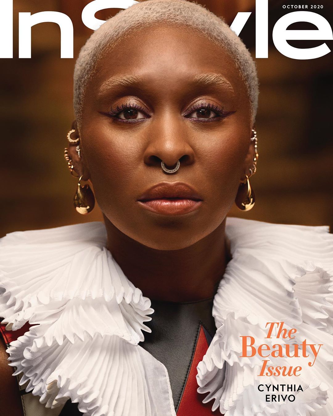 IN STYLE USA magazine side cover  October 2020