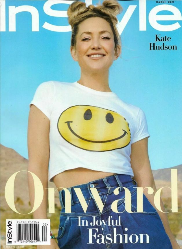 IN STYLE USA magazine side cover  March 2021