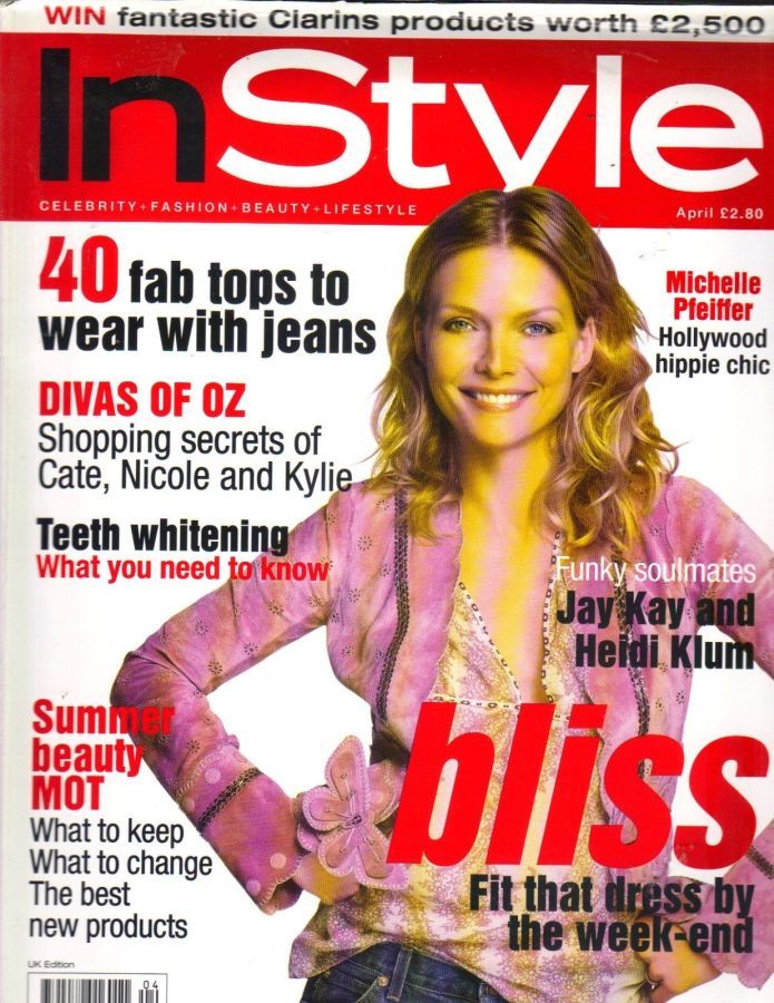 IN STYLE UK magazine side cover  April 2002