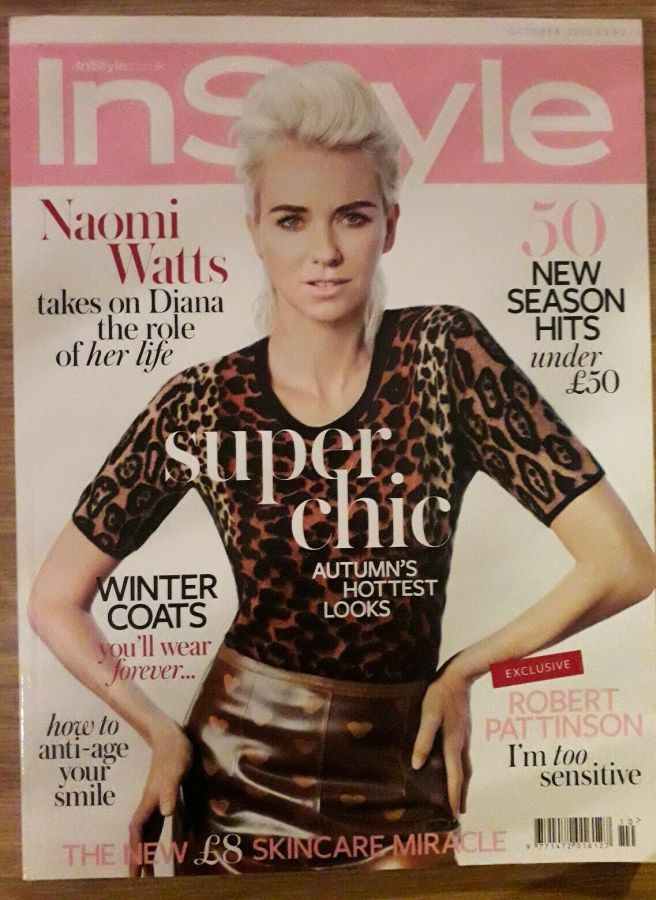 IN STYLE UK magazine side cover  October 2013