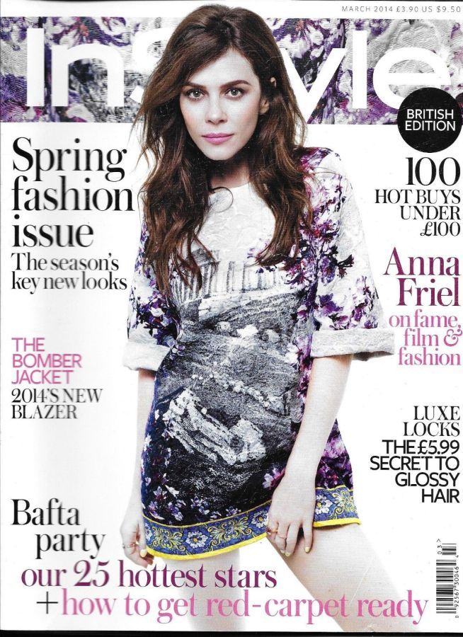 IN STYLE UK magazine side cover  March 2014