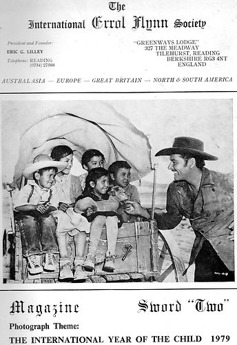INTERNATIONAL ERROL FLYNN SOCIETY magazine side cover Issue 2  1979