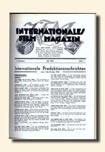 INTERNATIONALES FILM MAGAZIN magazine side cover  1935