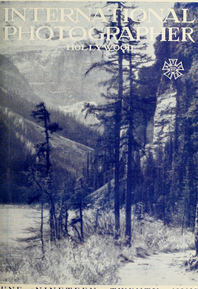 INTERNATIONAL PHOTOGRAPHER magazine side cover June 1929