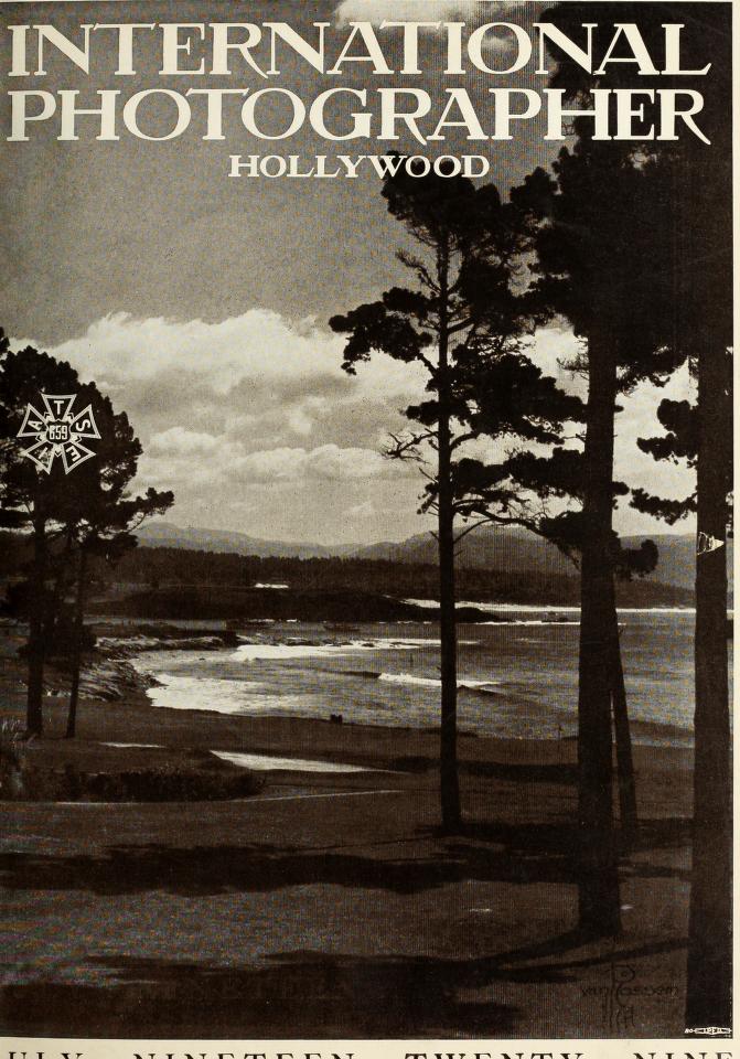 INTERNATIONAL PHOTOGRAPHER magazine side cover July 1929