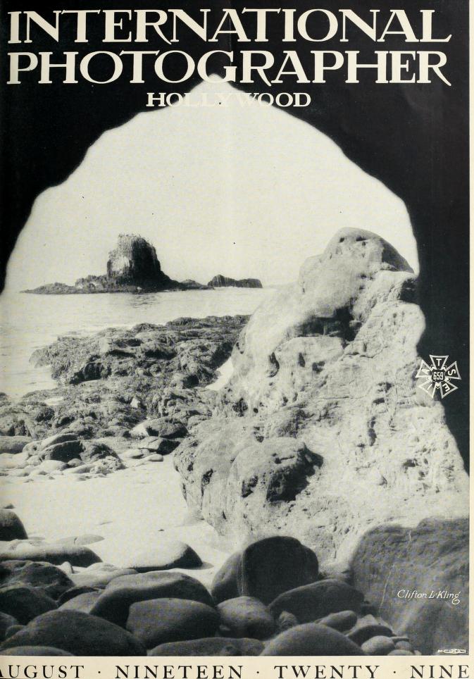 INTERNATIONAL PHOTOGRAPHER magazine side cover August 1929