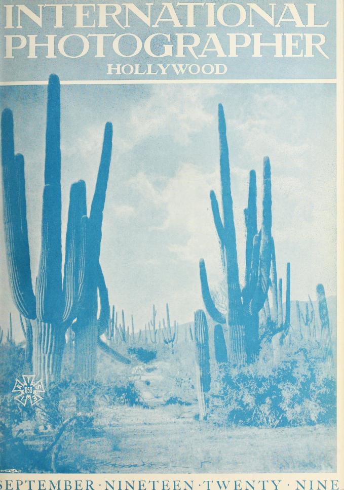INTERNATIONAL PHOTOGRAPHER magazine side cover September 1929