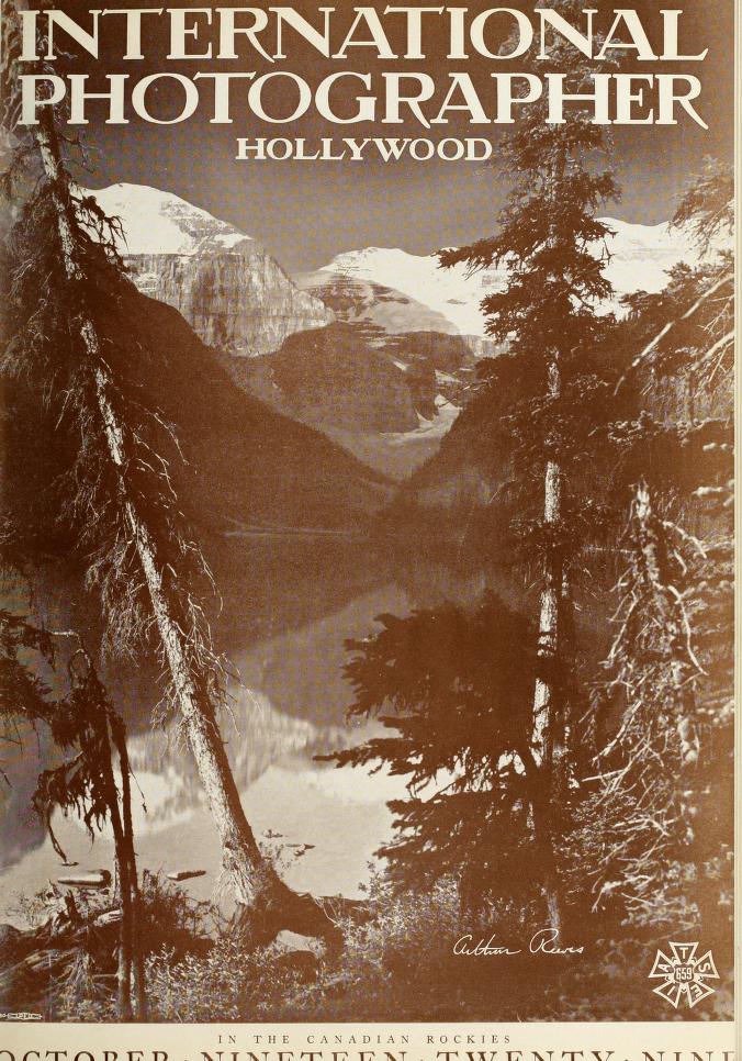 INTERNATIONAL PHOTOGRAPHER magazine side cover October 1929