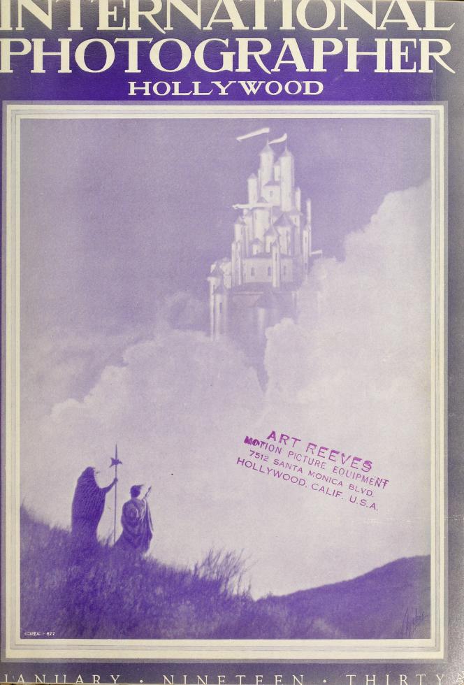 INTERNATIONAL PHOTOGRAPHER magazine side cover January 1930