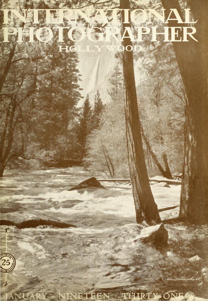 INTERNATIONAL PHOTOGRAPHER magazine side cover January 1931
