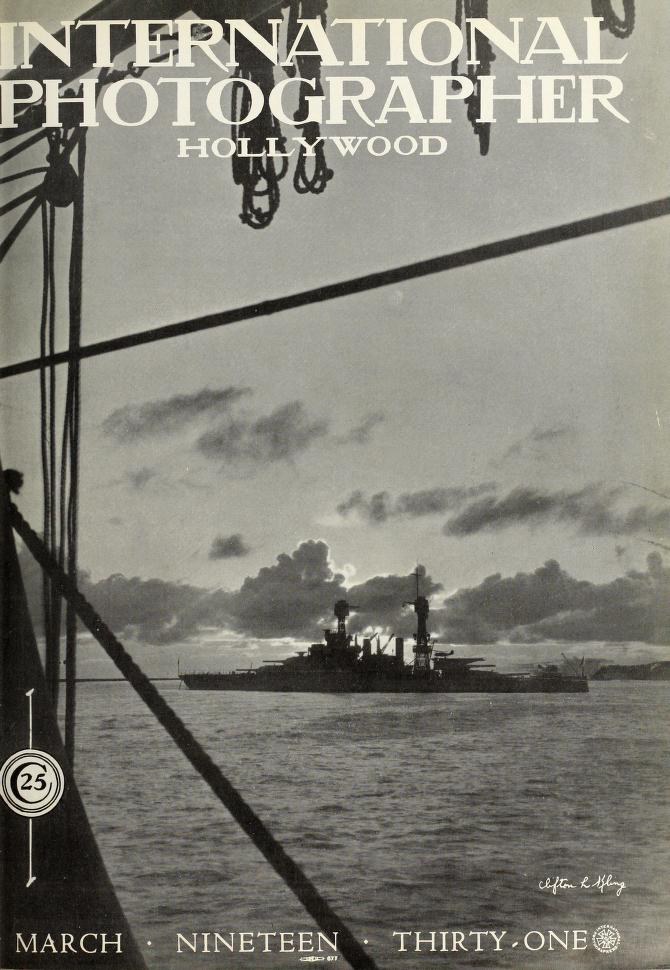 INTERNATIONAL PHOTOGRAPHER magazine side cover March 1931