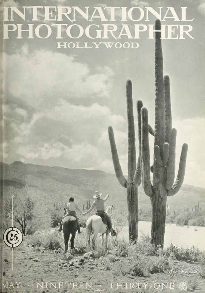 INTERNATIONAL PHOTOGRAPHER magazine side cover May 1931