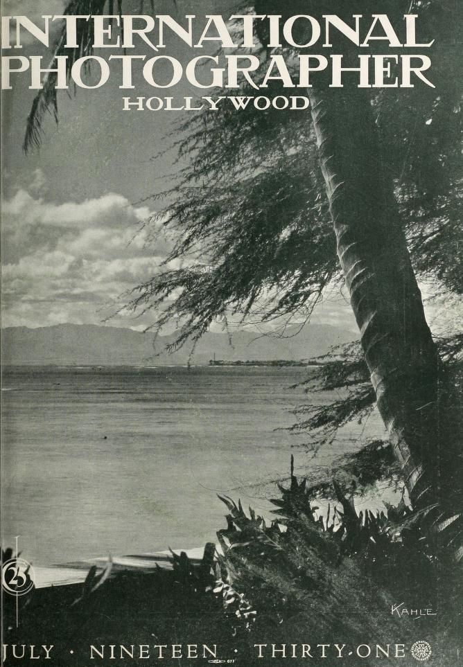 INTERNATIONAL PHOTOGRAPHER magazine side cover July 1931