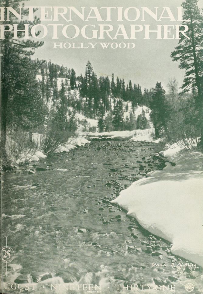 INTERNATIONAL PHOTOGRAPHER magazine side cover August 1931