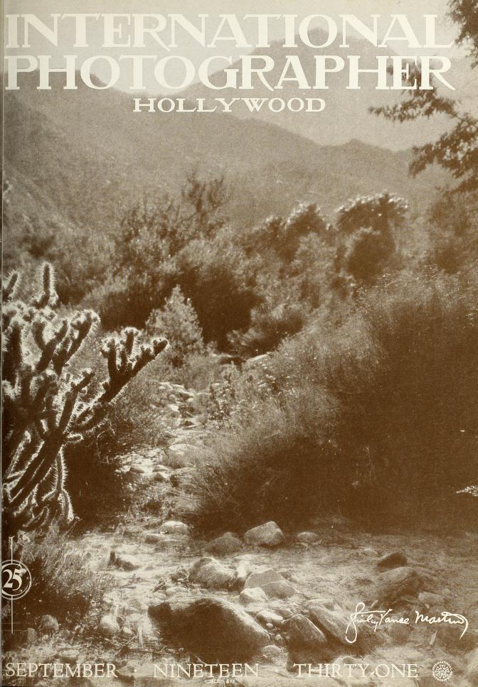 INTERNATIONAL PHOTOGRAPHER magazine side cover September 1931