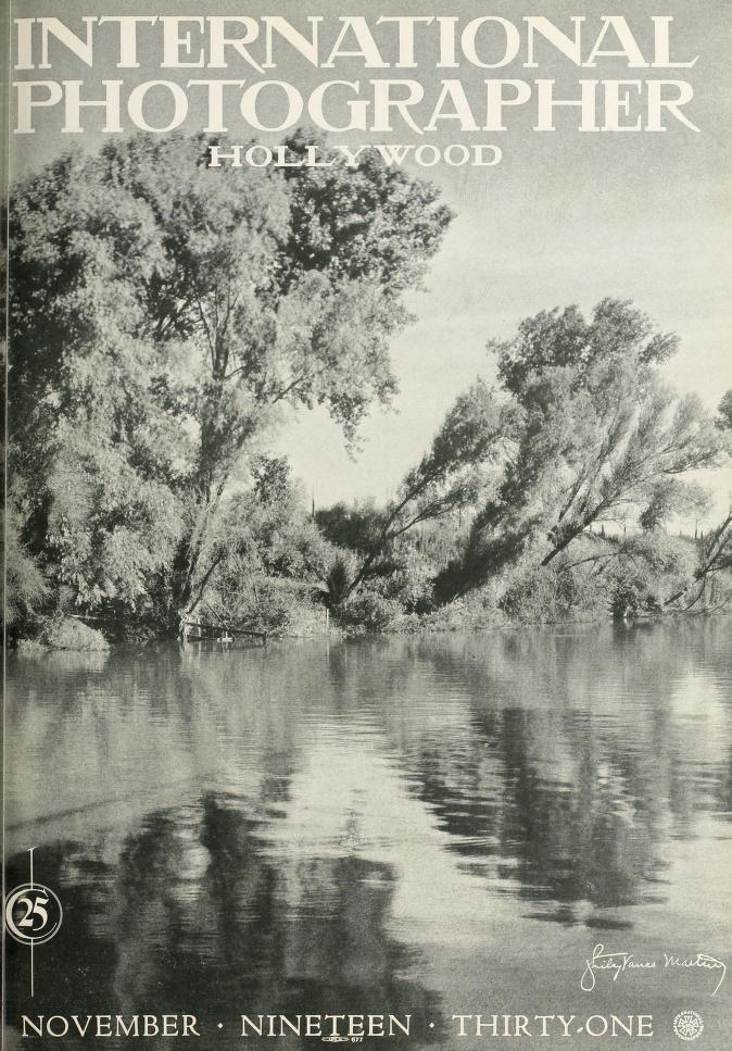 INTERNATIONAL PHOTOGRAPHER magazine side cover November 1931