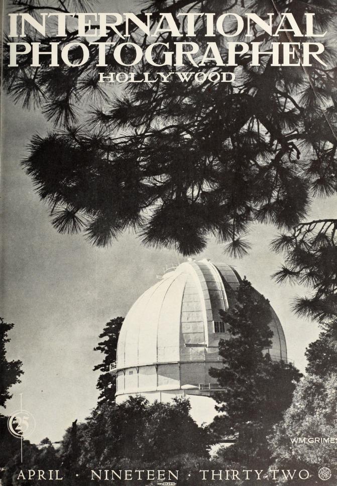 INTERNATIONAL PHOTOGRAPHER magazine side cover April 1932