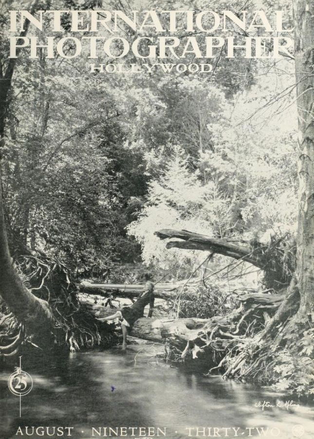 INTERNATIONAL PHOTOGRAPHER magazine side cover August 1932