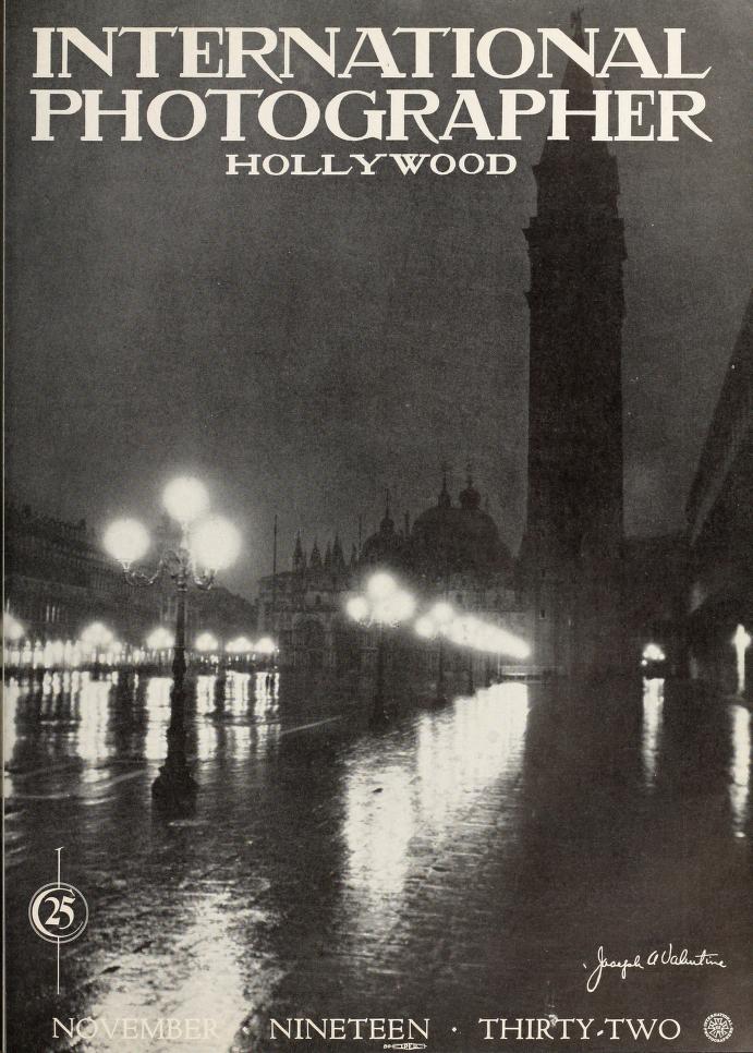 INTERNATIONAL PHOTOGRAPHER magazine side cover November 1932
