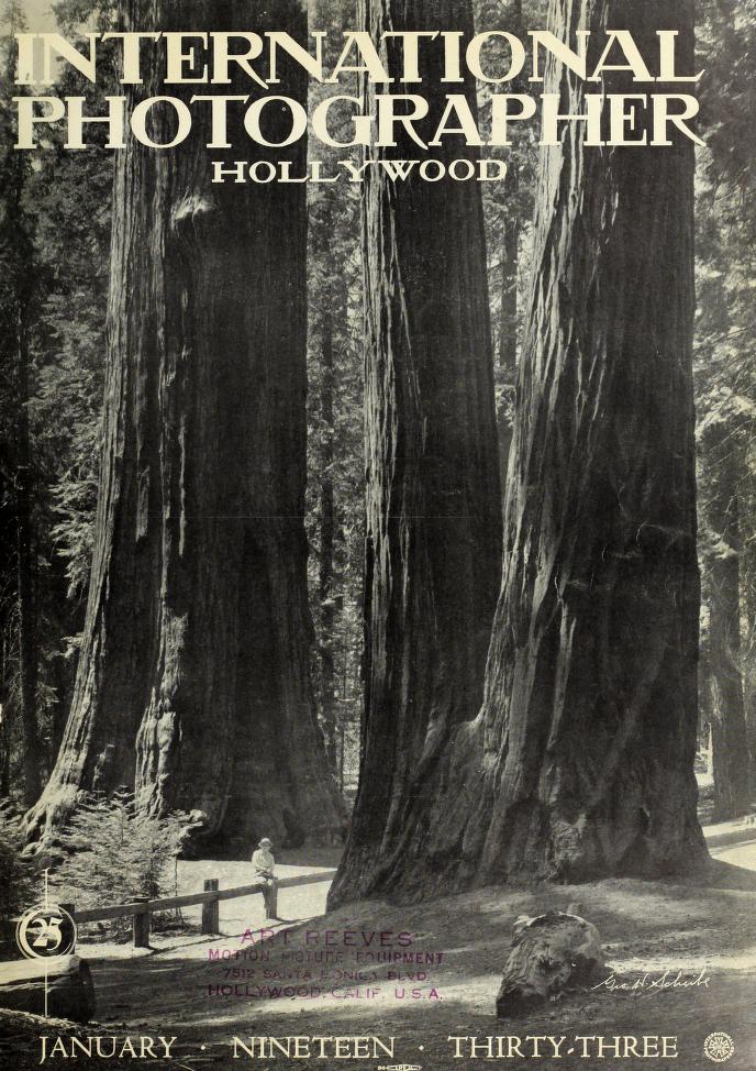 INTERNATIONAL PHOTOGRAPHER magazine side cover January 1933