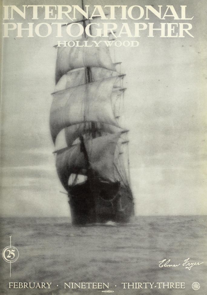 INTERNATIONAL PHOTOGRAPHER magazine side cover February 1933