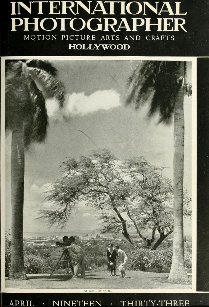 INTERNATIONAL PHOTOGRAPHER magazine side cover April 1933