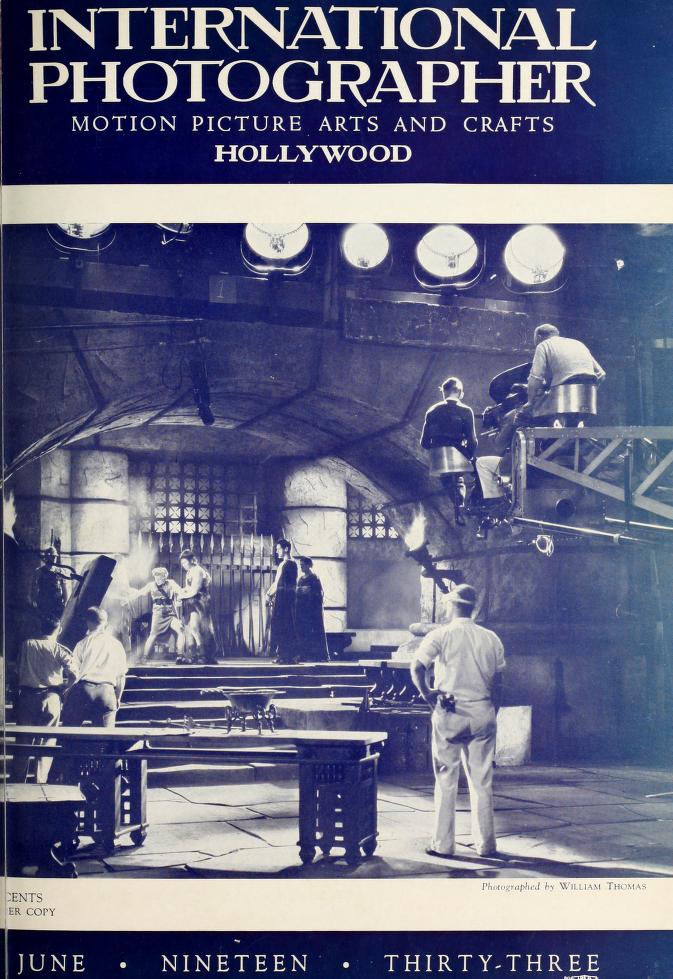 INTERNATIONAL PHOTOGRAPHER magazine side cover June 1933