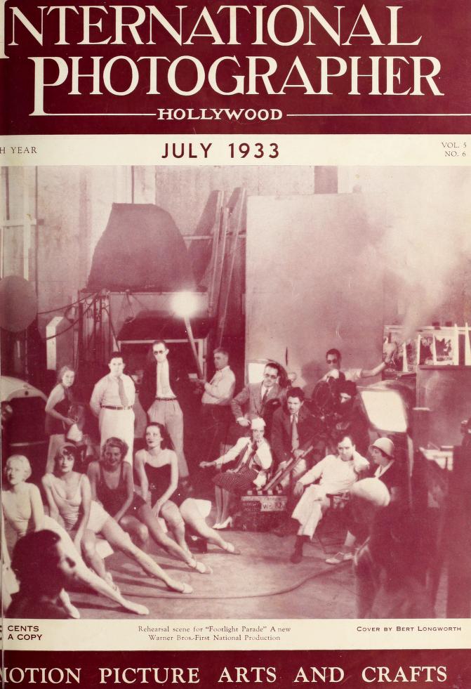 INTERNATIONAL PHOTOGRAPHER magazine side cover July 1933