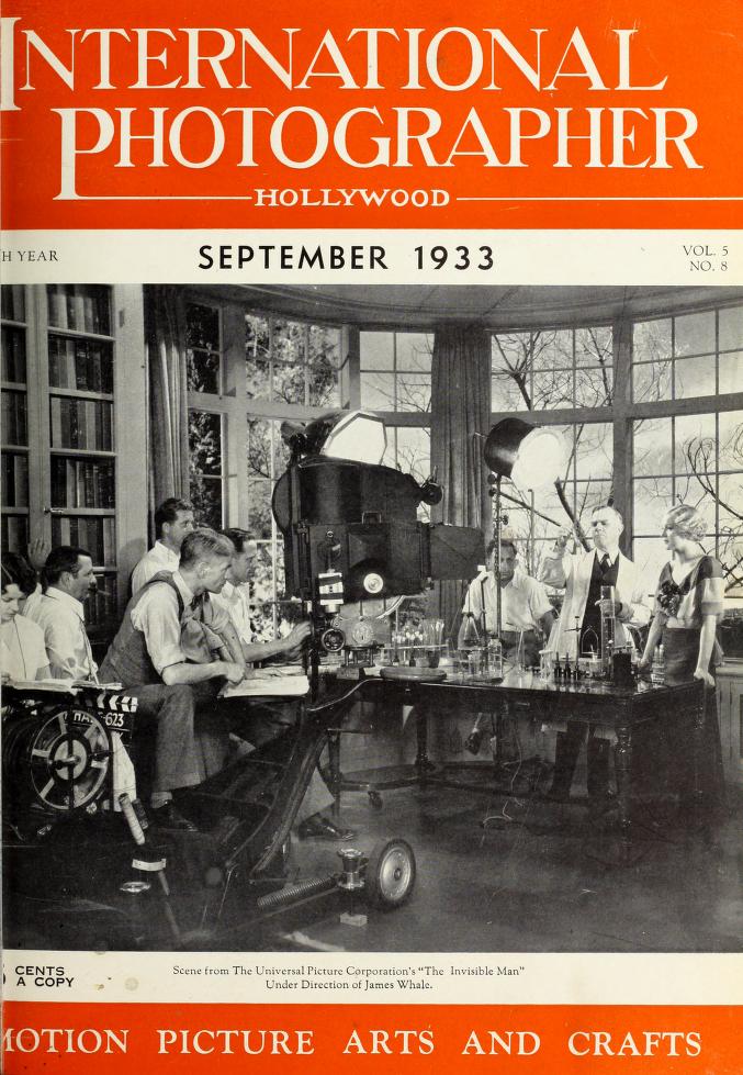 INTERNATIONAL PHOTOGRAPHER magazine side cover September 1933
