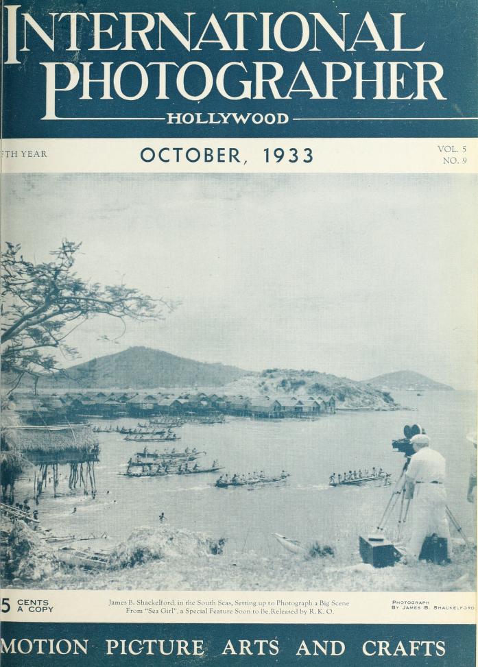 INTERNATIONAL PHOTOGRAPHER magazine side cover October 1933