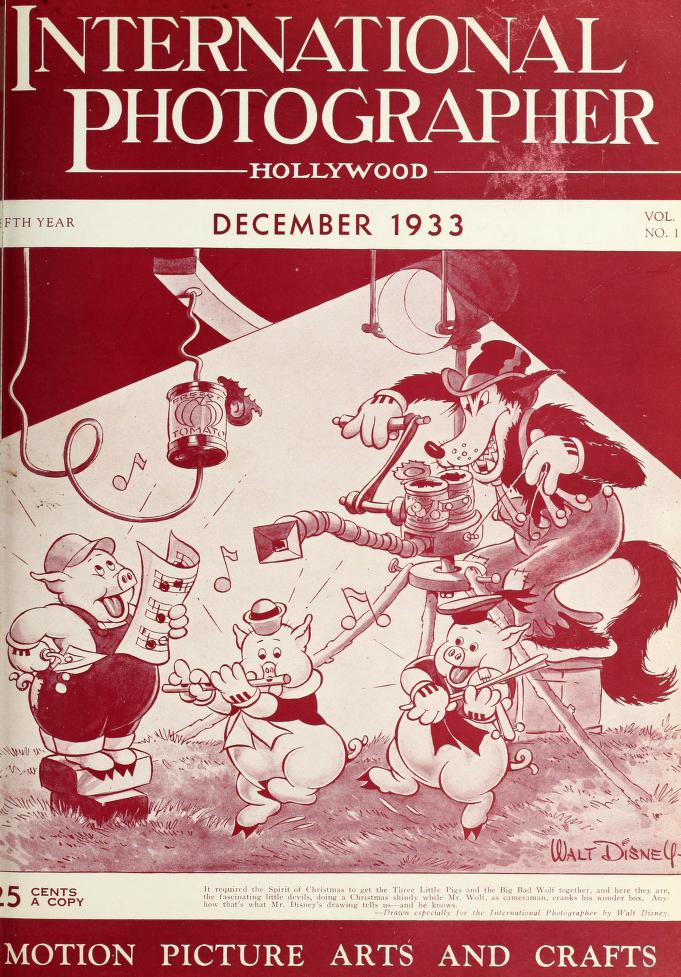 INTERNATIONAL PHOTOGRAPHER magazine side cover December 1933