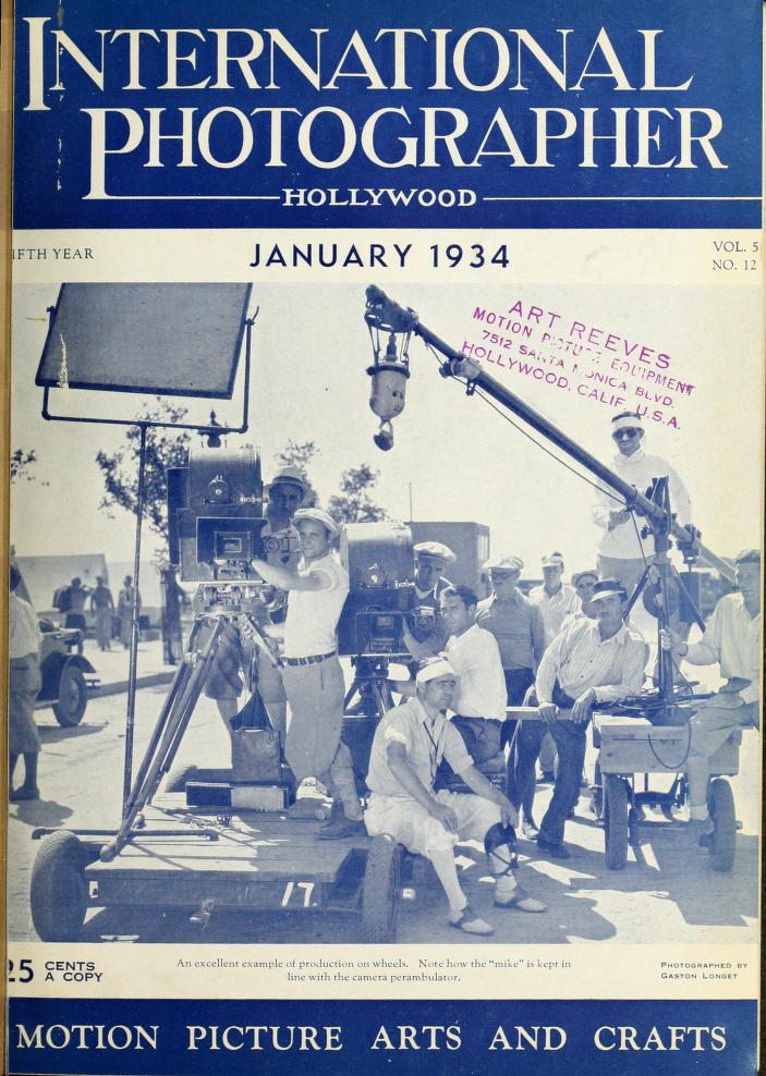 INTERNATIONAL PHOTOGRAPHER magazine side cover January 1934