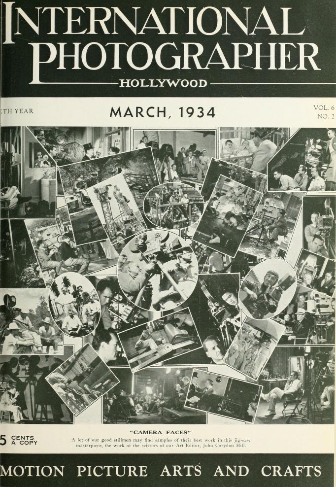 INTERNATIONAL PHOTOGRAPHER magazine side cover March 1934