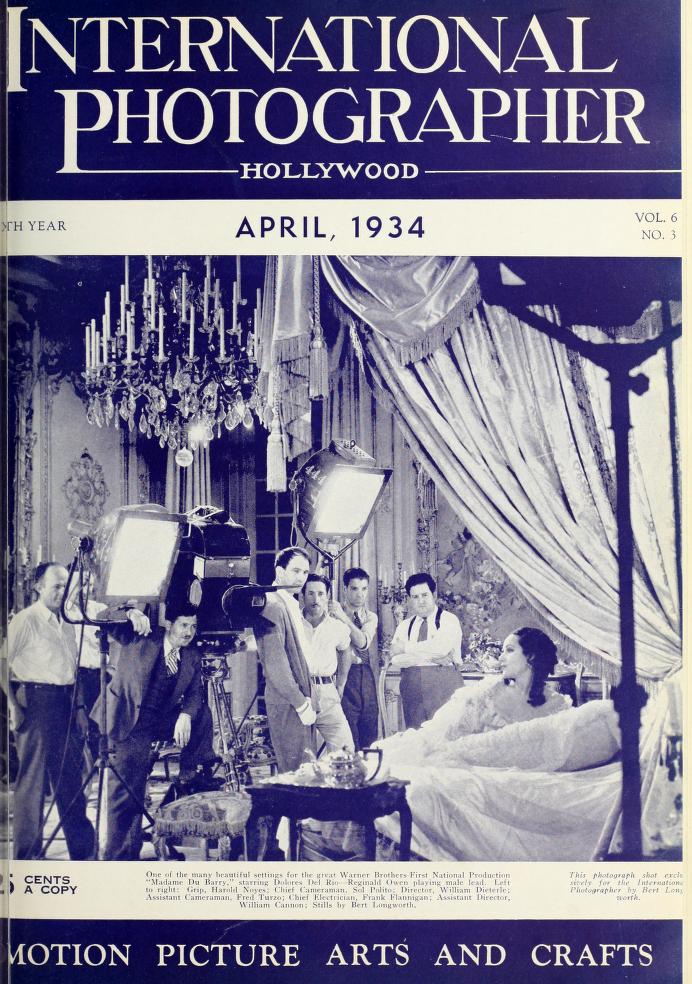 INTERNATIONAL PHOTOGRAPHER magazine side cover April 1934