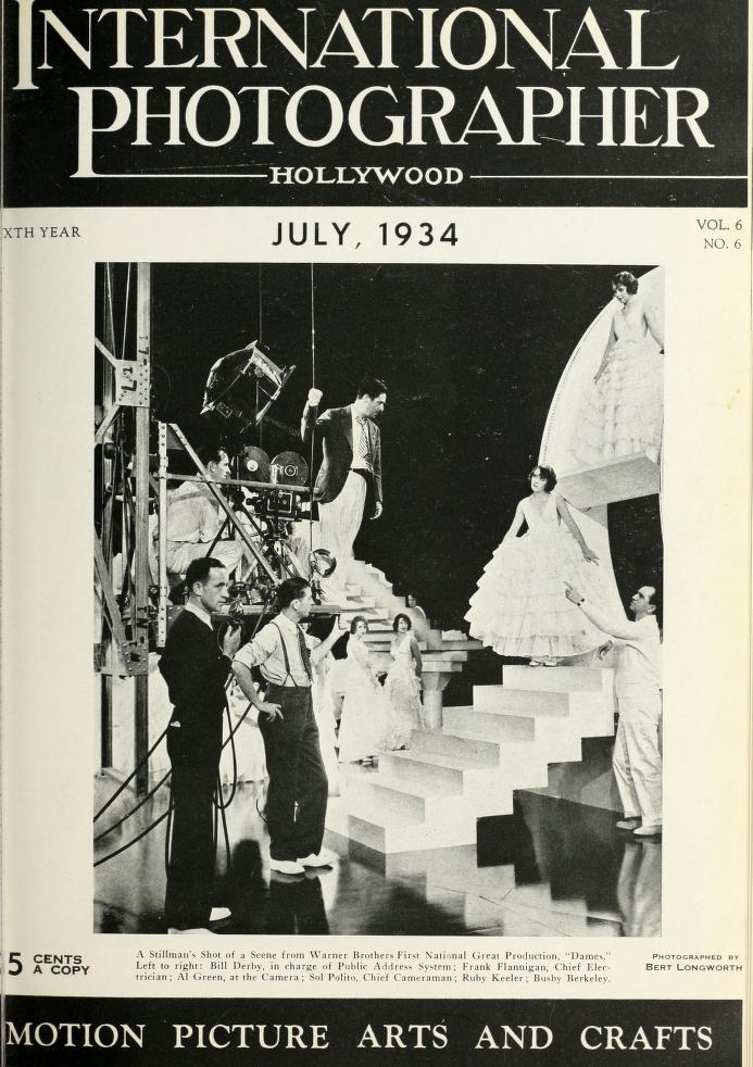 INTERNATIONAL PHOTOGRAPHER magazine side cover July 1934