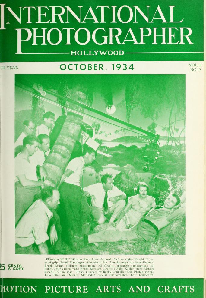 INTERNATIONAL PHOTOGRAPHER magazine side cover October 1934