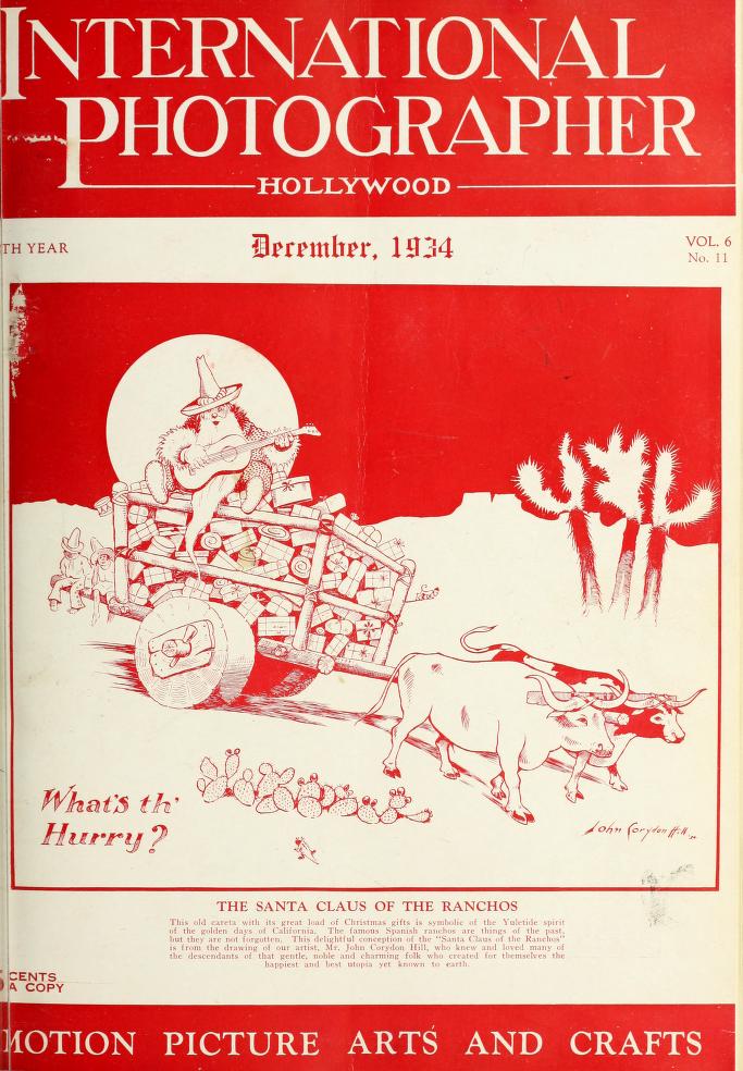 INTERNATIONAL PHOTOGRAPHER magazine side cover December 1934