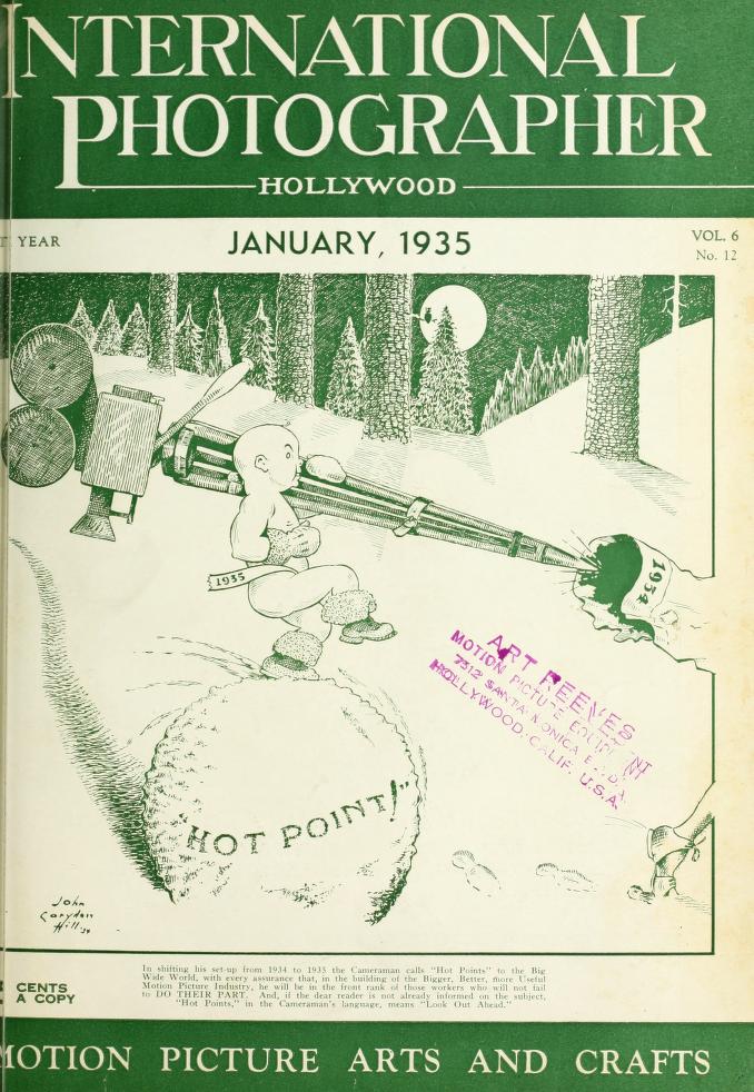 INTERNATIONAL PHOTOGRAPHER magazine side cover January 1935