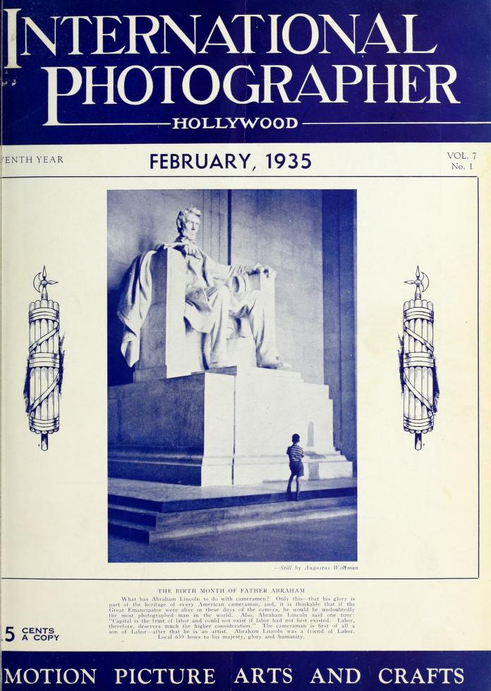 INTERNATIONAL PHOTOGRAPHER magazine side cover February 1935