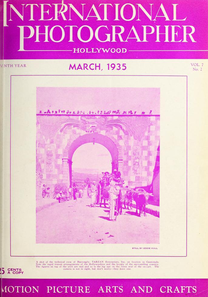 INTERNATIONAL PHOTOGRAPHER magazine side cover March 1935