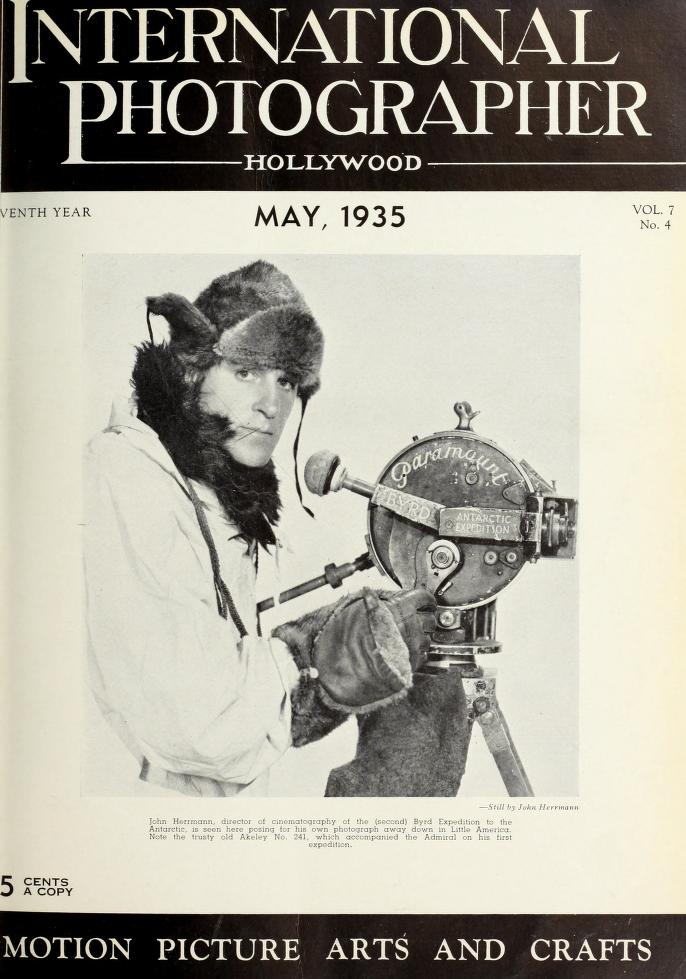INTERNATIONAL PHOTOGRAPHER magazine side cover May 1935