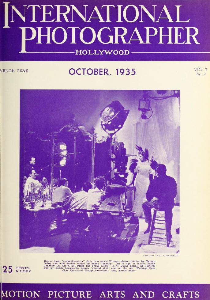 INTERNATIONAL PHOTOGRAPHER magazine side cover October 1935