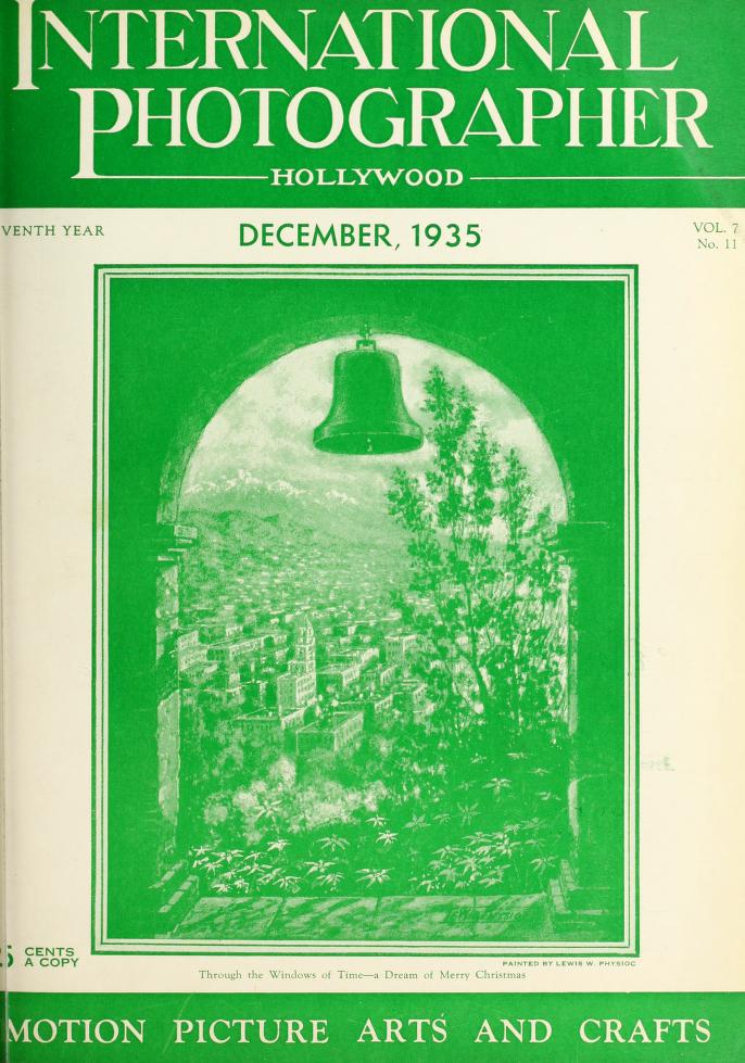INTERNATIONAL PHOTOGRAPHER magazine side cover December 1935