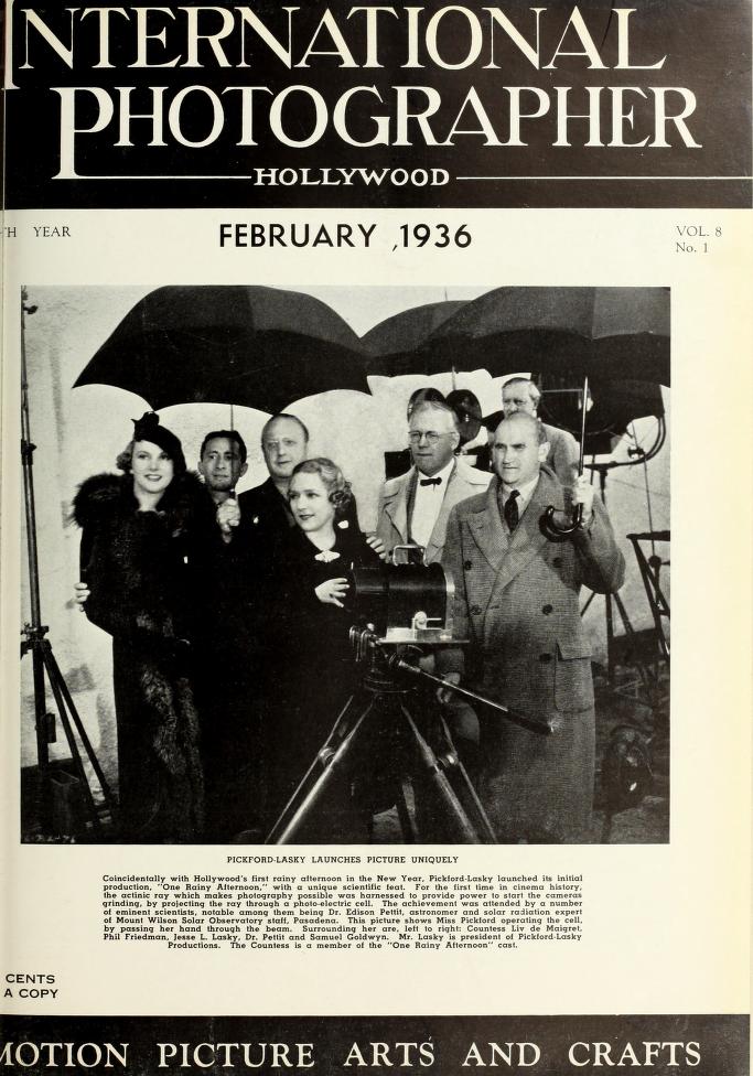 INTERNATIONAL PHOTOGRAPHER magazine side cover February 1936