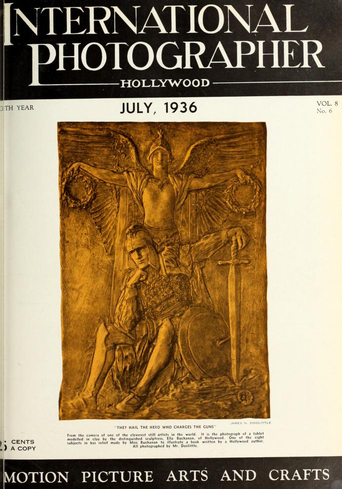 INTERNATIONAL PHOTOGRAPHER magazine side cover July 1936