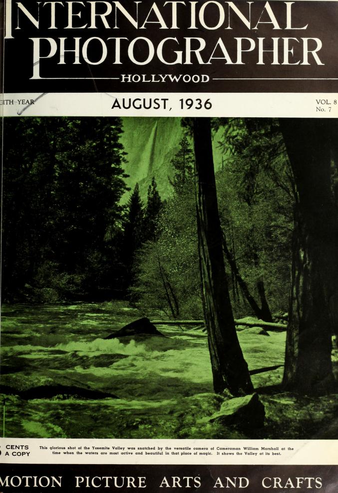 INTERNATIONAL PHOTOGRAPHER magazine side cover August 1936