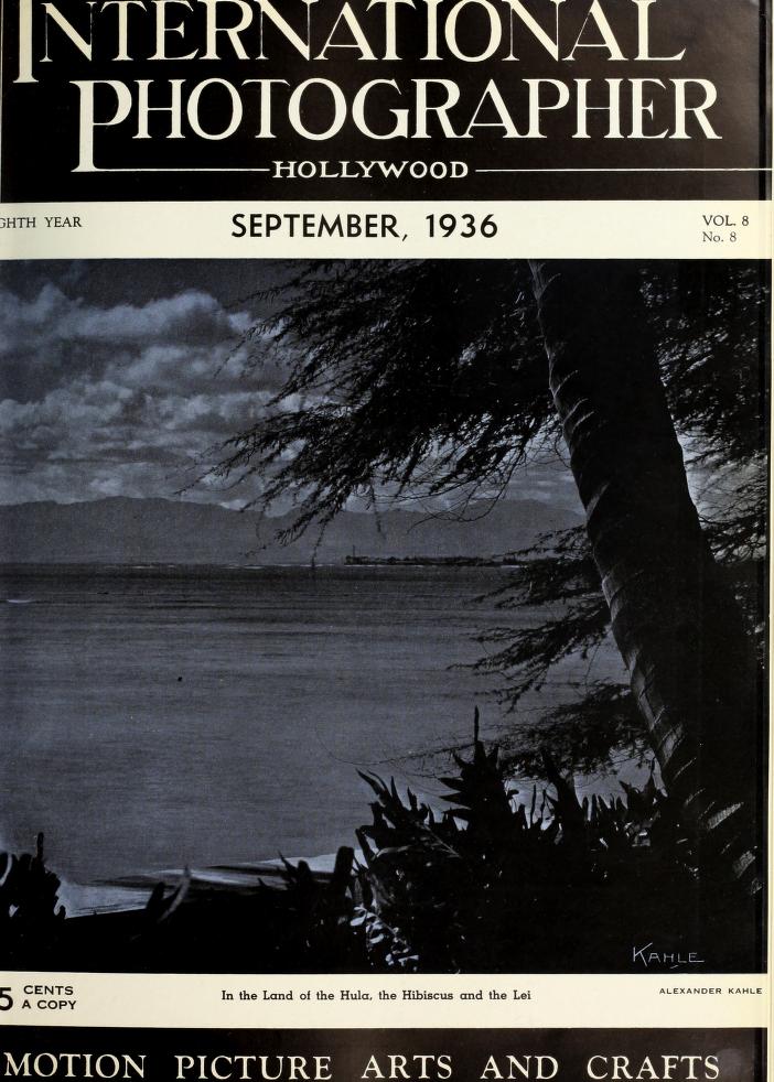INTERNATIONAL PHOTOGRAPHER magazine side cover September 1936