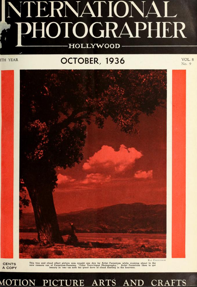 INTERNATIONAL PHOTOGRAPHER magazine side cover October 1936